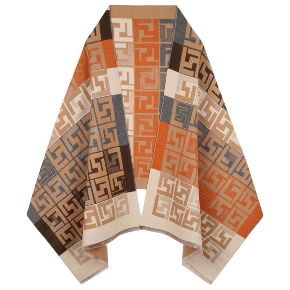 #11 Anthro Kerri F Scarf Poncho Scarf Multicolor  O/S
